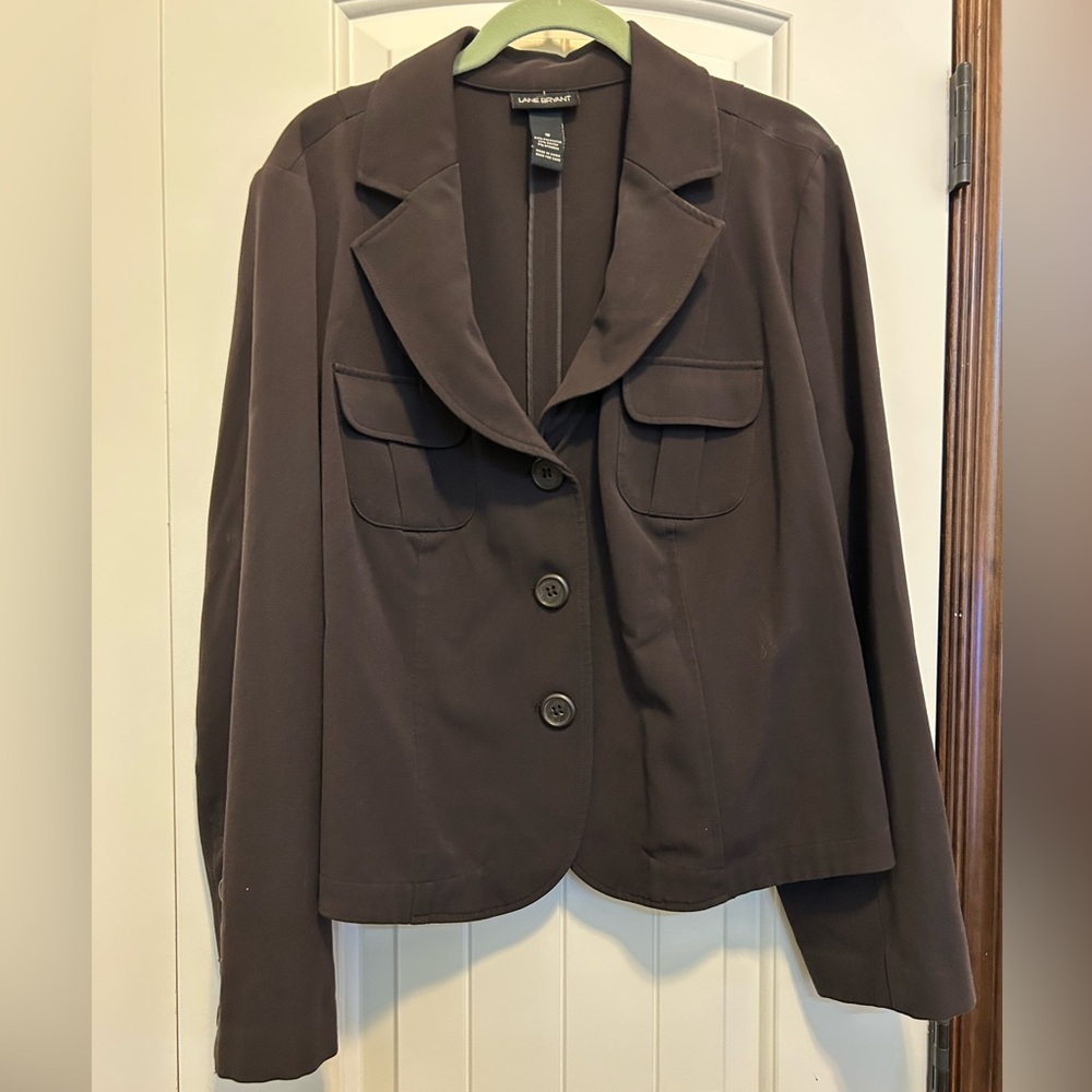 Lane Bryant Women's Brown Blazer Jacket w matching pants